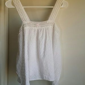 Women's flowy white blouse